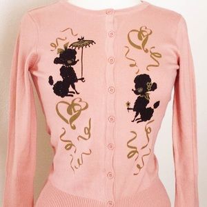 Pink Poodle Miss Ladybug Pinup/Rockabilly Cardigan